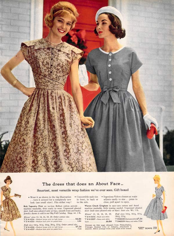 old fashioned dresses 1950
